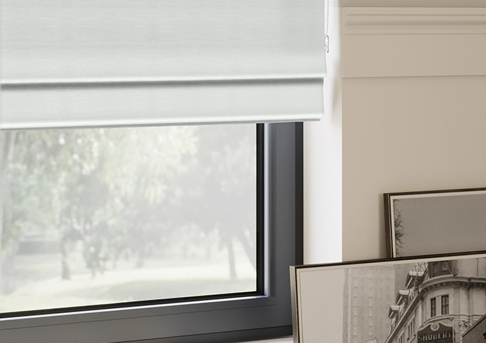 Shima Faux Silk, Silver - Roman Blind - Image 5